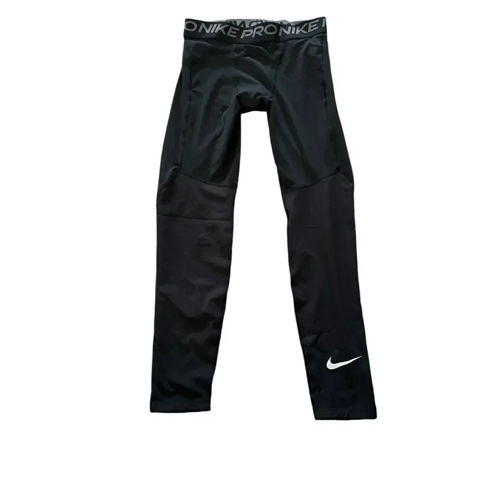 Nike Pro Dri Fit Black Elastic Waist Tight Fit Legging Size Large